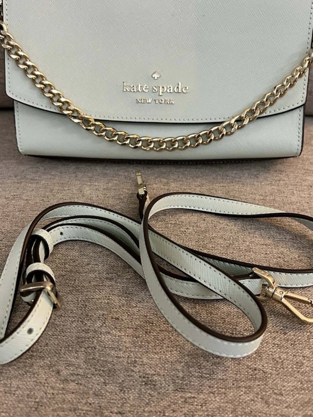 Kate Spade New York Carson Convertible Crossbody Clutch Bag - Aqua Blue - Picture 8 of 10